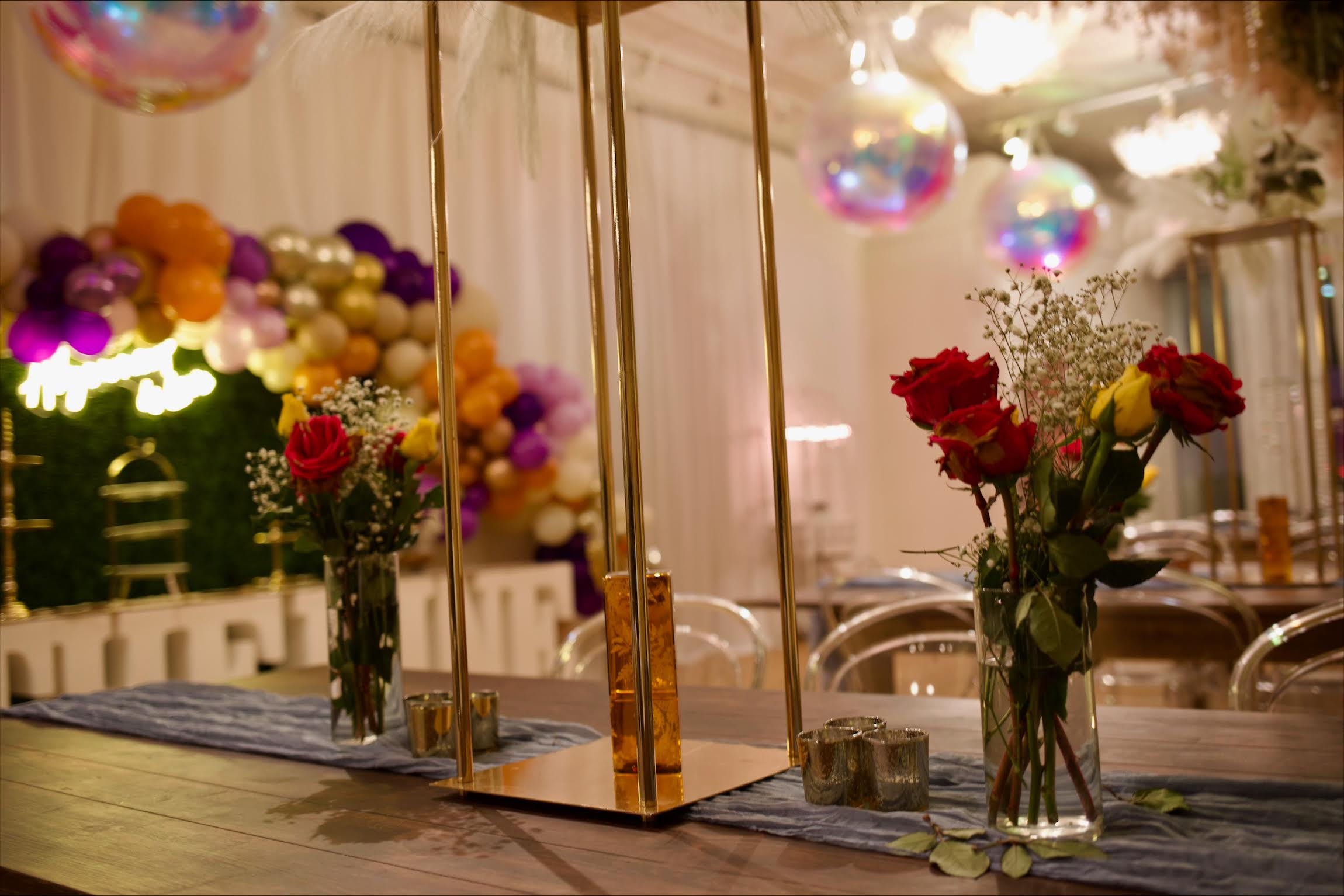 Elegant event table setting at The Catherine in the Chicagoland Area